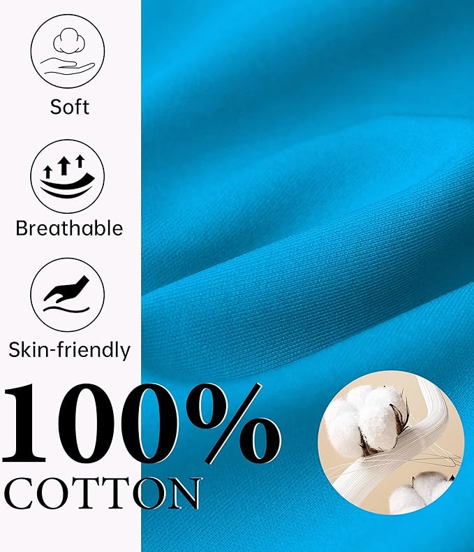 CF Womens 100% Cotton Pajamas Set Button Down Pjs Sets Short Sleeve Top & Long Pants Sleepwear Comfy Loungewear with Pockets