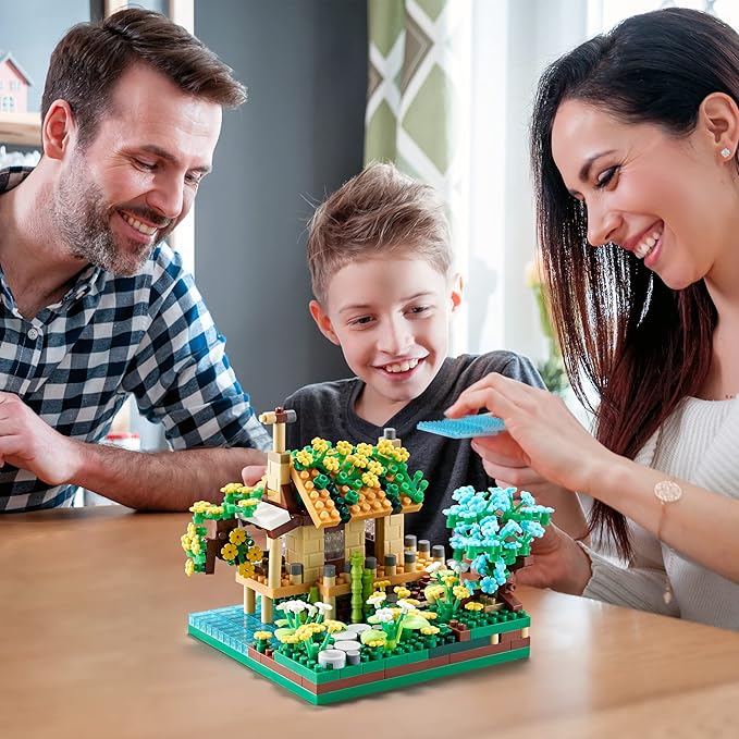 Architecture Port Cabin Building Set Model Kit and Gift for Kids and Adults Mini Blocks 600 PCS with 2 Figure