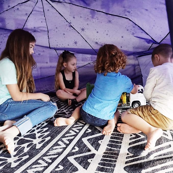 The Original Patented AirFort - Build A Fort in 30 Seconds, Inflatable Fort for Kids, Play Tent for 3-14 Years, A Playhouse Where Imagination Runs Wild, Fan not Included (Starry Night)