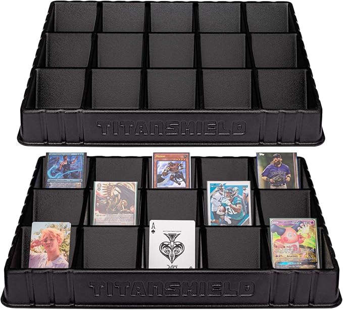 TitanShield (2 Pack Card Sorting & Dealer Tray, Black