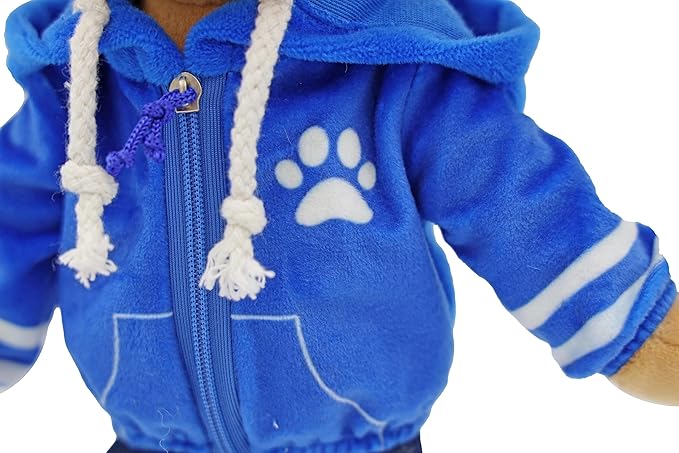 Playtime by Eimmie Soft Baby Doll Dougie The Dog - 14" Plush Rag Doll with Clothes, Embroidered Features for Girls, Boys, Toddlers & Infants - Educational Stuffed Animal for Imaginative Play
