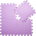 Coolcandy Foam Play Mat, 12"x12" Square Tiles - Non-Toxic, Soft, Thickened, Interlocking - Toddler Playmat for Playing, Exercise (Purple, 16 Tiles)