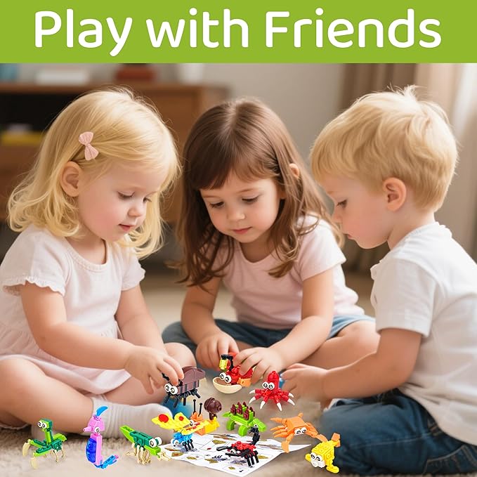 36 Packs Small Animal Mini Building Blocks Set Party Favors for Kids 4-8, Goodie Bags Stuffers for Kid, Prize Box Toys for Kids Classroom
