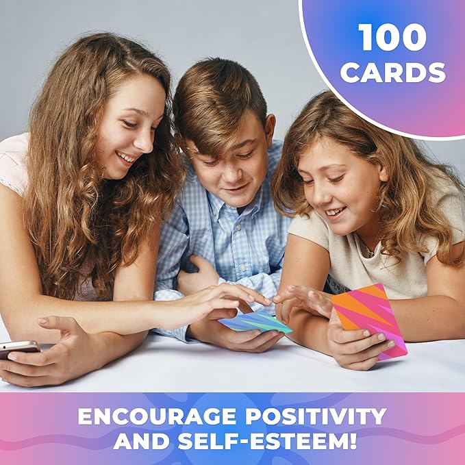 QUOKKA Affirmation Cards for Kids - Anxiety Relief Items Meditation Cards for Mental Health - Calming Self Care for Women - Perfect Mindfulness Gift for Children Teens