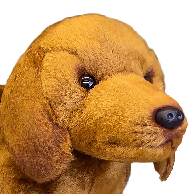 Standing Large Dachshund Dog Caramel Brown Children's Plush Stuffed Animal Toy