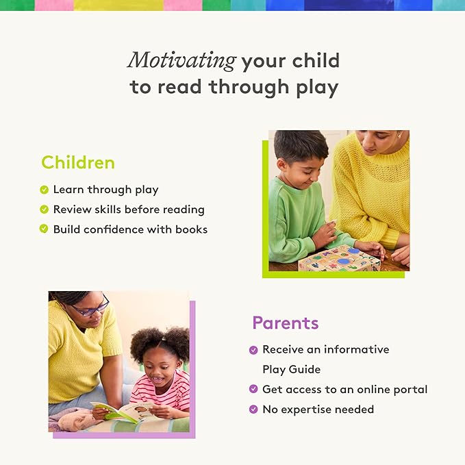 Lovevery Reading Skill Set, Learn to Read for Pre-K and Kindergarten, Fun Phonics Games and Books, Part 1