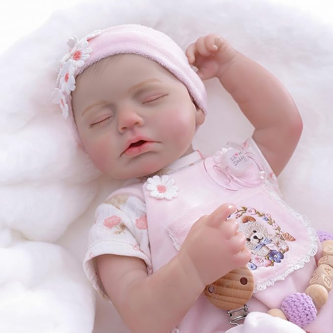 Reborn Baby Dolls – 20 Inch Real Baby Dolls That Look Real, Full Body Vinyl Girl Doll, Lifelike Newborn with Accessories, Comfort Gift for Girls Ages 3+, Pretend Play & Collectors