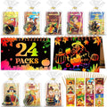24 Pack Thanksgiving Scratch Art Party Favors for Kids - Rainbow Scratch Paper with Fall Party Scratch Off Cards Pumpkin Birthday Goodie Bag Stuffers - Return Gifts DIY Classroom Prize
