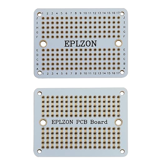 Solderable Breadboard Mini PCB Board Gold-Plated Solder Breadboard for DIY Electronics Projects Apply to Soldering Projects 2.0"x1.5" Mixed Color(Pack of 10 Pcs,White)