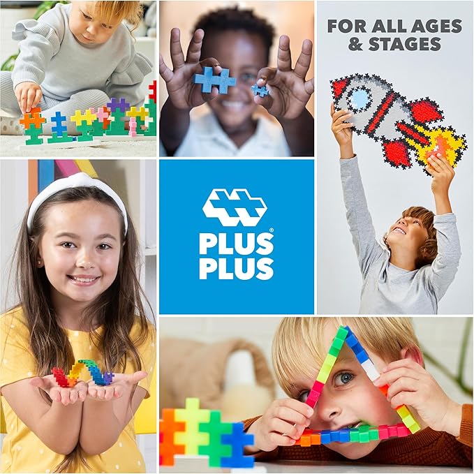 PLUS PLUS Critters, Pack of 4, Halloween 3D Puzzle Building Block Set, 160 Mini Interlocking Pieces, Fun Holiday Activities for Kids, Series 2 - Creepy