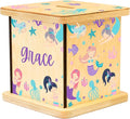 Wooden Piggy Bank for Kids and Adults, Personalized Gift Handmade in USA by BloomOwl, Custom Piggy Bank, Personalized Banks for Kids, Gifts for Baby Boys and Girls (Mermaid)