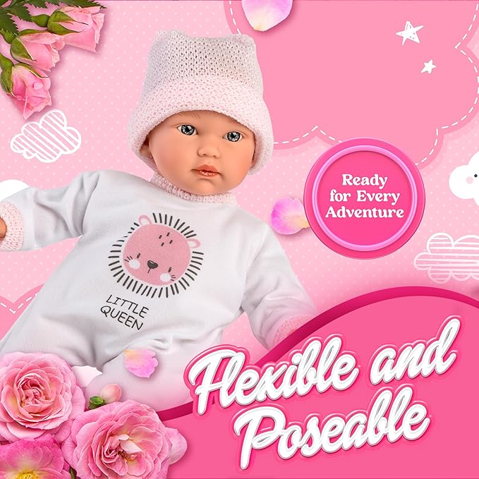 Llorens Cuquita 11.8" Soft Body Doll – Realistic Doll for Toddlers – Premium Quality with Soft, Handwashable Cotton Clothing – The Ideal Gift for Sparking Imaginative Play!