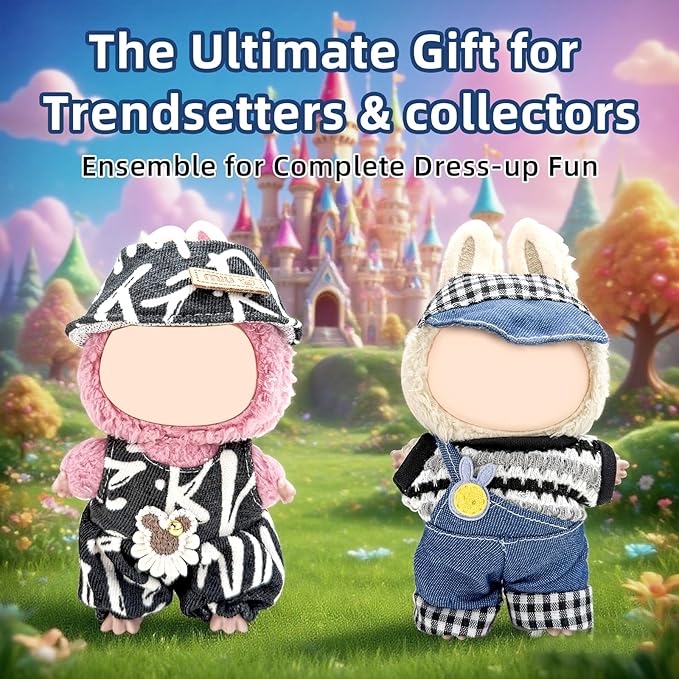 4 Pack—17 cm Doll Clothes for Cute Accessories for Fashion，Perfect for Play & Display, Dolls Clothing Girl Chic Style Set Elegant Dress Accessories(No Dolls and Shoes) (Set I)