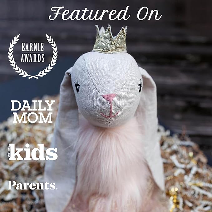 MON AMI Princess Bunny Stuffed Doll - 18", Soft & Cuddly Plush Animal Doll for Kids of All Ages, Use as Toy or Room Décor