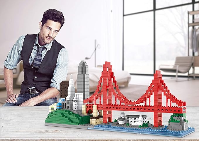Architecture Skylines Micro Mini Block San Francisco Building Model Set Present Gift for Adults Ages of 14+ 1610pieces