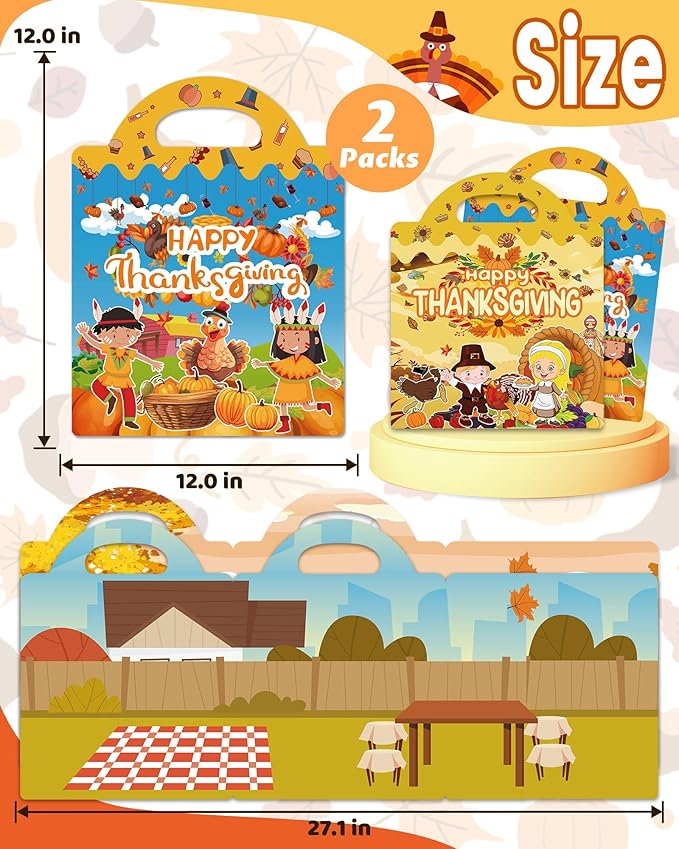 Reusable Sticker Book for Toddlers 2-4 Years, Stickers for Kids, Toddler Sticker Book Ages 1-3, Toddler Craft Activities, Toddlers Travel Toys Ages 2+ Boy Girl Birthday Gifts - Thanksgiving