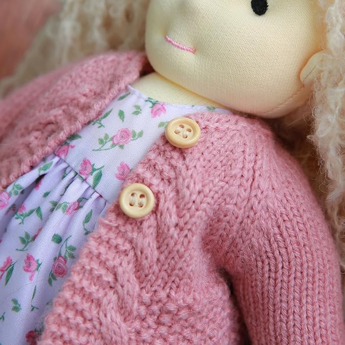BlissfulPixie Waldorf Handmade Rag Doll - Personalized Collectors Plush for Kids Birthday Present With Beautiful Box-Darcy 12"