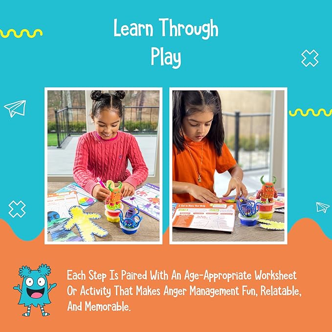 Open The Joy Anger Management Play Kit - Empowering Children to Understand and Manage Anger Through Play and Therapeutic Techniques - Ages 4-6+