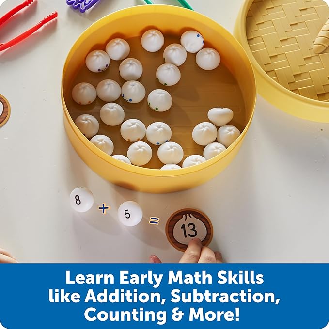 Learning Resources Dumpling Dash Fine Motor Math Game, Math Manipulatives, Montessori Toys, Board Game, Play Food, Homeschool, Fine Motor Toys, Food Games, Counting Toys, Homeschool Preschool