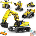 5 in 1 Building Toys STEM Robotics Kit, 430 PCS Blocks RC Robot Erector Sets, APP & Remote Control Excavator Science Kits for Kids Age 6 7 8 9 10 11 12-14, DIY Educational Gift for Boys & Girls