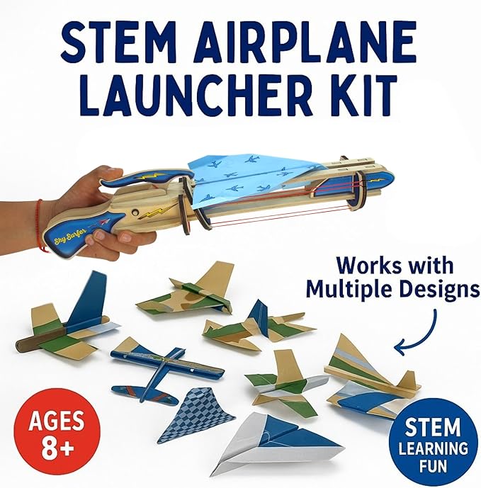 PATHFINDERS STEM Kit – Paper Airplane Launcher | Science Kits for Kids | stem Toys Physics Toys | Kids Engineering kit | Learning Resource