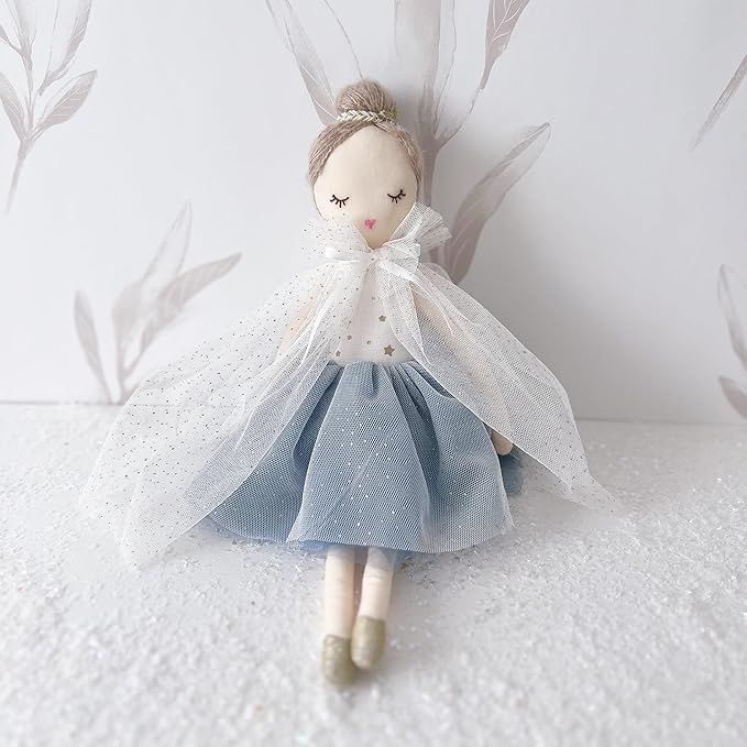 MON AMI Princess Doll Estelle – 15”, Soft & Elegant Stuffed Plush Princess Doll, Use as Toy or Room Decor, for Kids of All Ages
