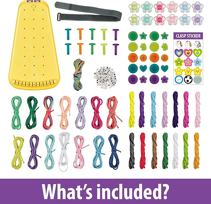 Yolscue Friendship Bracelet Making Kit for Girls,Bracelet Kit Toys,Arts and Crafts for Kids Age 7-12,Best Birthday Gifts Ideas for Ages 7,8,9,10,11,12 Year Old,Kids Bracelet String Toys Set (Yellow)