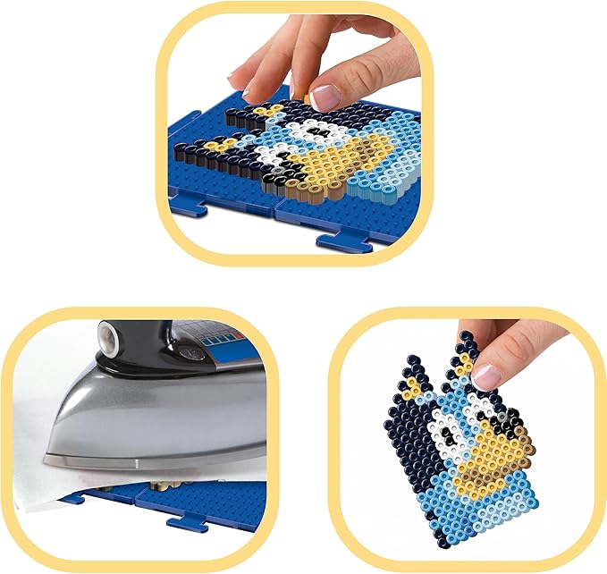 Perler 80-57182 Bluey Fused Bead Deluxe Box Kit, 10 Unique Patterns, Multicolor, 4473 Pieces