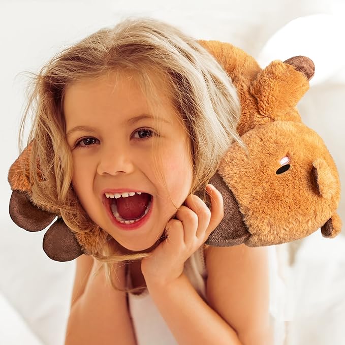 Happy Fuel Capybara Microwavable & Weighted Stuffed Animals - Unscented Heatable Plush Doll, Cute Capybara Plush Toys Gifts for Girls Boys and Kids