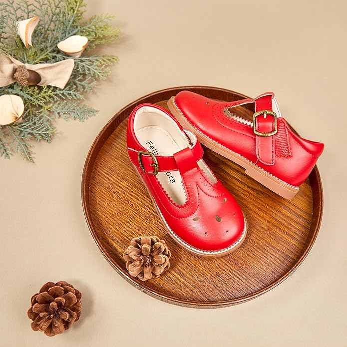 Felix & Flora Toddler Little Girl Mary Jane Dress Shoes - Ballet Flats for Girl Party School Shoes