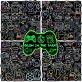52 Pcs Glow in The Dark Neon Game Stickers for Kids, Water Bottle Stickers for Kids Vinyl Waterproof Gaming Laptop Decals for Teens Girls Boys