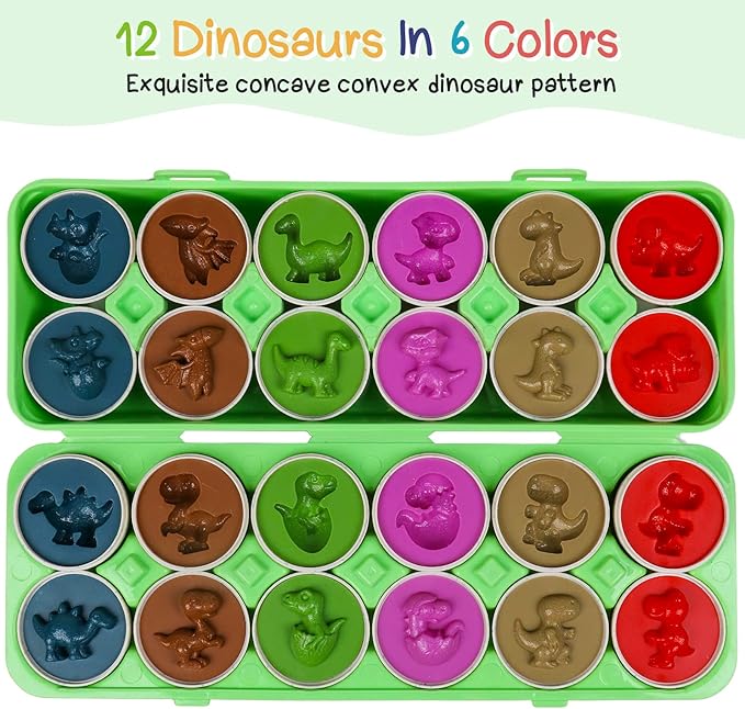 Dinosaurs Eggs,Egg Toys for Toddlers,Montessori Geometric Egg Puzzle Toy Early Educational Learning Color Sorting & Shape Matching Fine Motor Games Birthday Gifts for Boys Girls