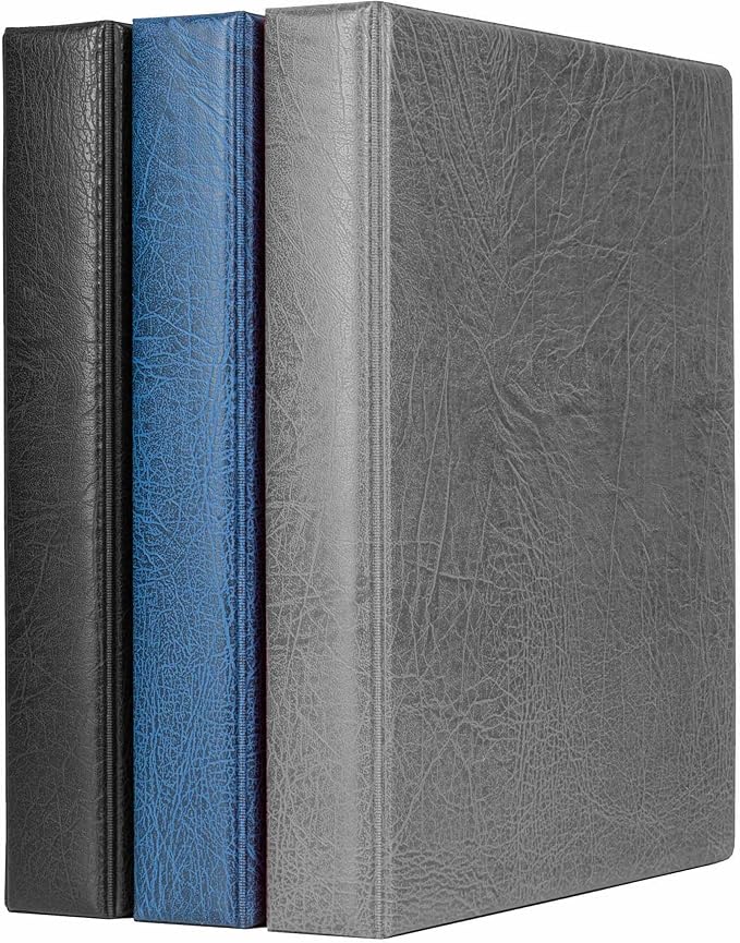 Lighthouse - Coin Album Set with ENCAP 5 Pages for Quadrum Snaplocks, Fits 100 2"x2" Coin Holders - Blue