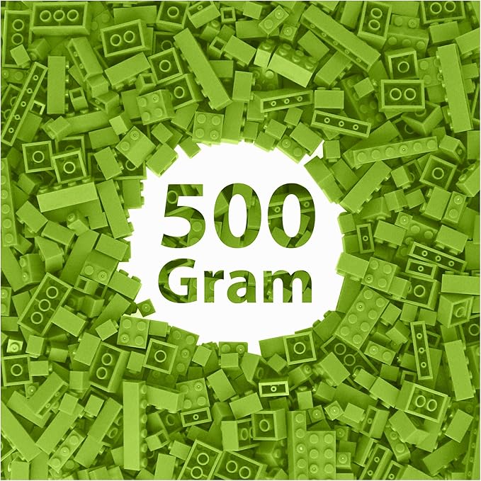 Bulk Green Building Bricks, Classic Building Blocks Compatible with All Major Brands