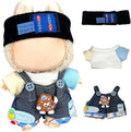 Overalls Doll Clothes ,17cm/15cm Dolls Outfit Set,Accessories for Doll,Stylish Clothes Set Dress Up (No Doll) (Blue Overalls Suit)