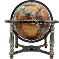 unique art since 1996 Limited Edition! unique art since 1996 Amber Pearl Swirl Table Top Gemstone World Globe with 4-Legs Silver Zinc Alloy Stand (220MM/9 INCHES 4 Leg/Amber Pearl Ocean)