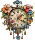 Jiroinlly Wooden Jigsaw Puzzles, Flower Clock Wooden Puzzles for Adults 200 Pieces, Unique Shaped Wood Puzzle, Beautiful Package, Best Gift Toys for Adults and Kids, Family Game,12.2'' x 10.6''