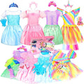 Princess Dress Up Clothes for Little Girl Role Play Costume Gift Set Princess Dress Up Toys for Toddler Girls