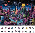 Glow-in-The-Dark Jigsaw Puzzles for Adults 1000 Pieces, Monster Planet Puzzles, Difficult Challenging Unique Puzzle for Adults,6 Colors on Back, Puzzle Size 26.6x19.2