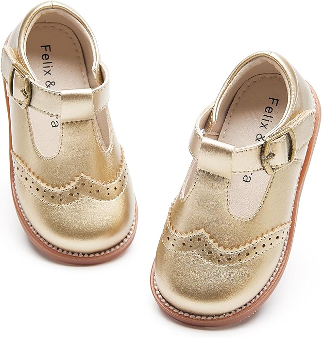 Felix & Flora Toddler Little Girl Mary Jane Dress Shoes - Ballet Flats for Girl Party School Shoes