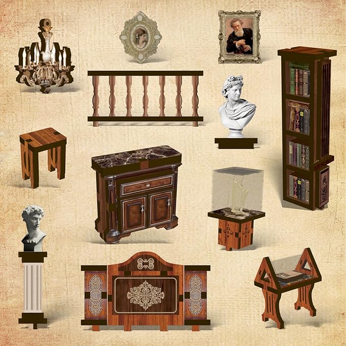 ISSEVE Book Nook Kit, DIY 3D Wooden Puzzle Dollhouse Booknook for Adults, Tiny Miniature House Kit Bookshelf Decor, Halloween for Crafts Book Lovers (Library of Philosophical)