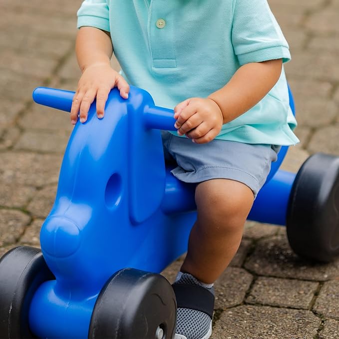 CarePlay Puppy Ride-On Toy, 2-in-1 Design with Push Handles, Walker & Ride-On Toys for Toddlers, 1-3 Year Old Boys & Girls, Durable Polyethylene Body, 4-Pack Blue, Red, Green, & Purple