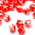TeeLiy 150 PCS Acrylic Red Crushed Ice Rock Crystals Treasure Gem Plastic Fake Ice for Vase Fillers Decoration, Table Scatters, Event, Wedding, Arts & Crafts, Home Birthday Decoration