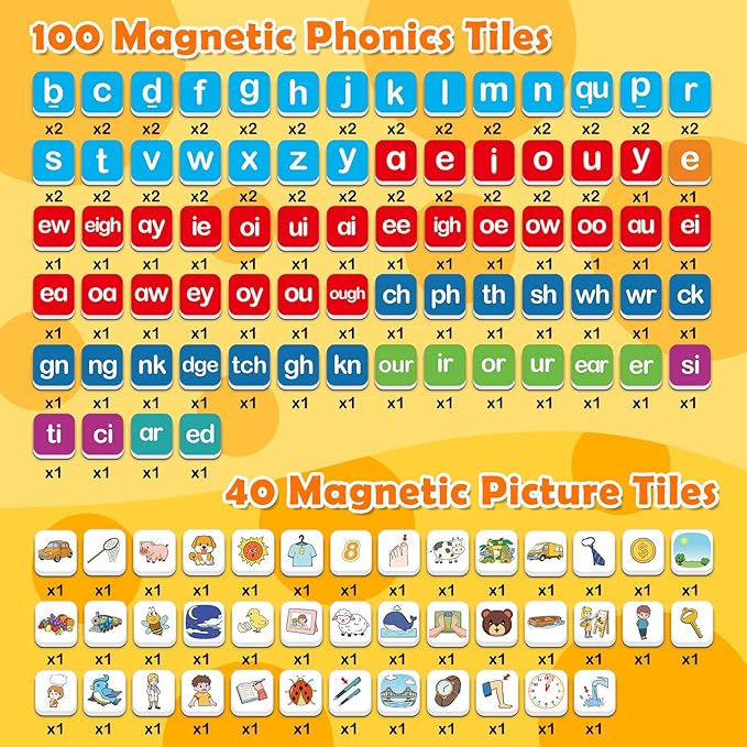 Aizweb Magnetic Letters, Phonics Games Letter Tiles Alphabet Magnets Learn to Read Spelling Phonemic Awareness Speech Therapy Science Reading Manipulative Elkonin Box Preschool Kindergarten Classroom