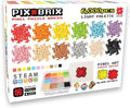 Pix Brix Pixel Art kit Puzzle Bricks – 6,000 Piece Pixel Art Container, 12 Color Light Palette – Interlocking Building Bricks, Create 2D and 3D Builds Without Water or Glue – Stem Toys, Ages 6 Plus