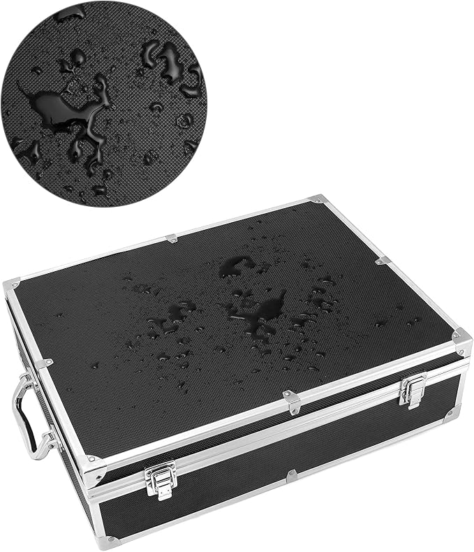 QWORK Coin Storage Box, 100 Graded Coin Slab Case, Trading Card Storage Box for PCGS, NGC & More, Coin Holder Display Case, Coin Collection Supplies, Black