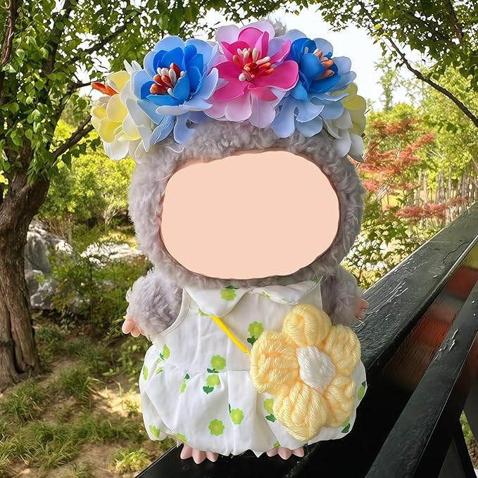 17cm Doll Clothes Set & Outfit Set (NO Doll), Premium Fashion Dresses for Dolls Accessories Suit, Luxury Chic Doll Clothing & Style Bundle (Cake Skirt-Green)
