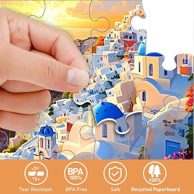 6 Packs 24 Piece Puzzle for Seniors, Alzheimer's & Dementia Activities, Easy Puzzle Alzheimer's Game, 6 Storage Bags