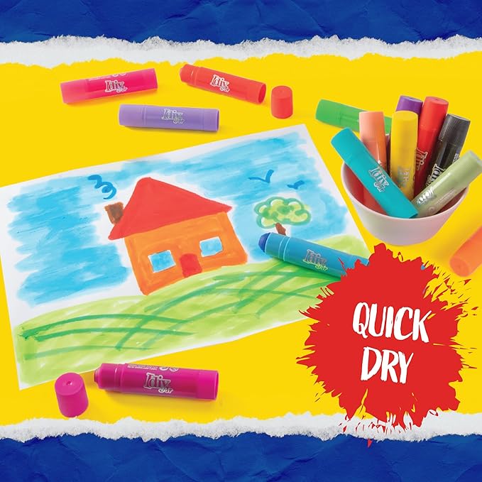 Idiy Tempera Paint Sticks (42 Mega Classpack Vibrant Colors)- For All Classroom Back to School Supplies Arts & Crafts Projects, Draw & Paint on Wood, Paper, Ceramic, Canvas!