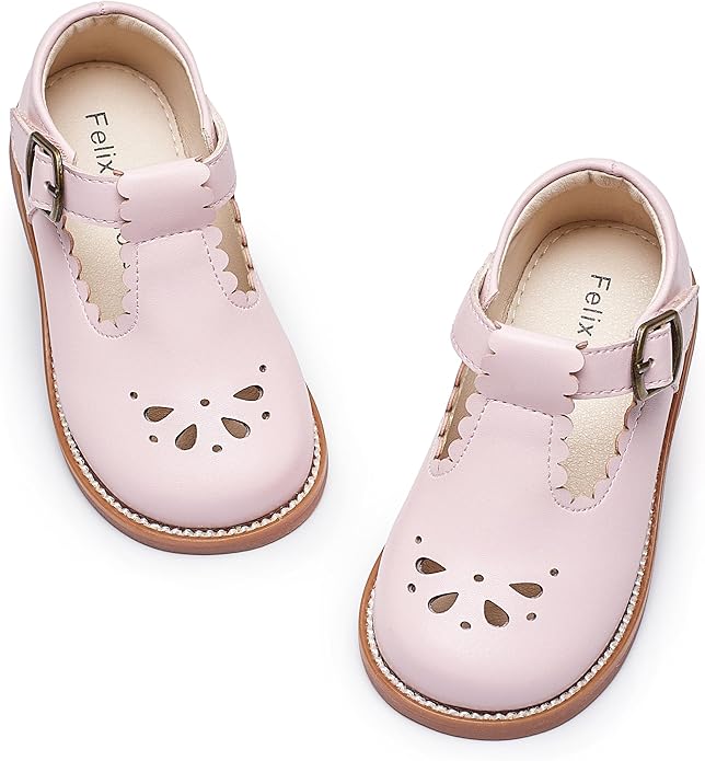 Felix & Flora Toddler Little Girl Mary Jane Dress Shoes - Ballet Flats for Girl Party School Shoes